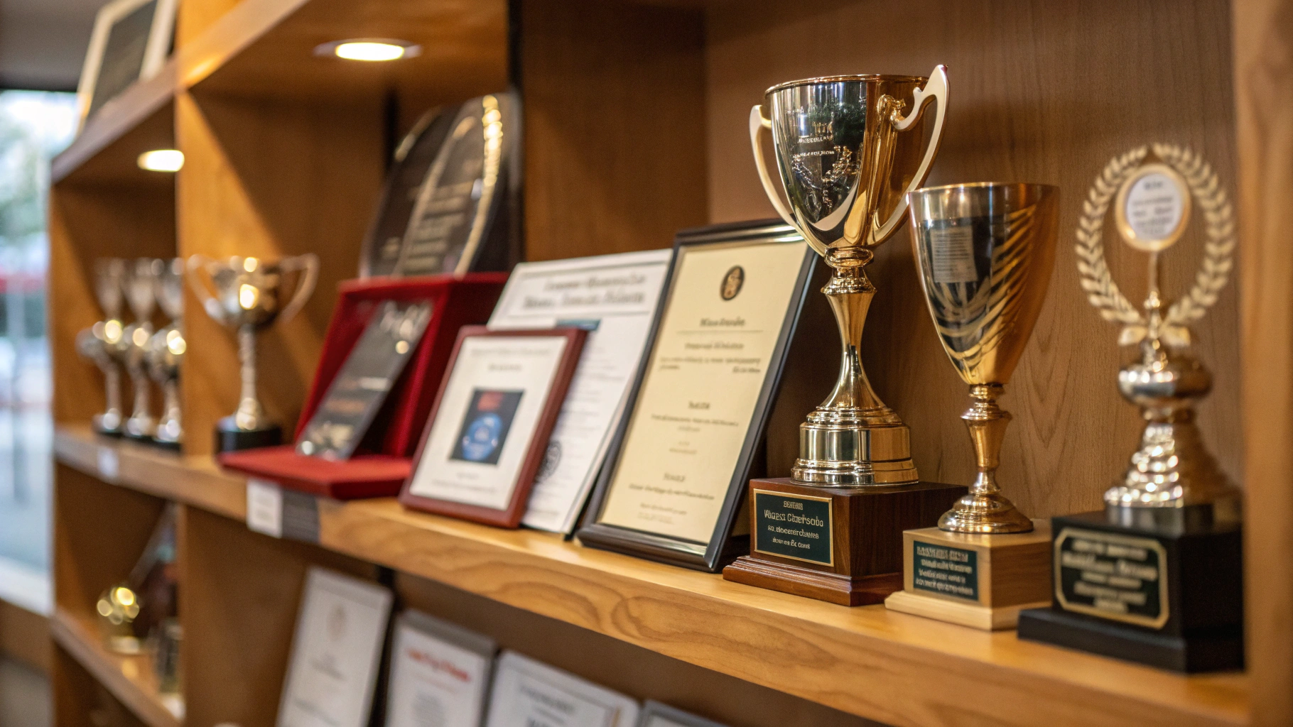 Collection of regional trophies won between 2018 and 2021